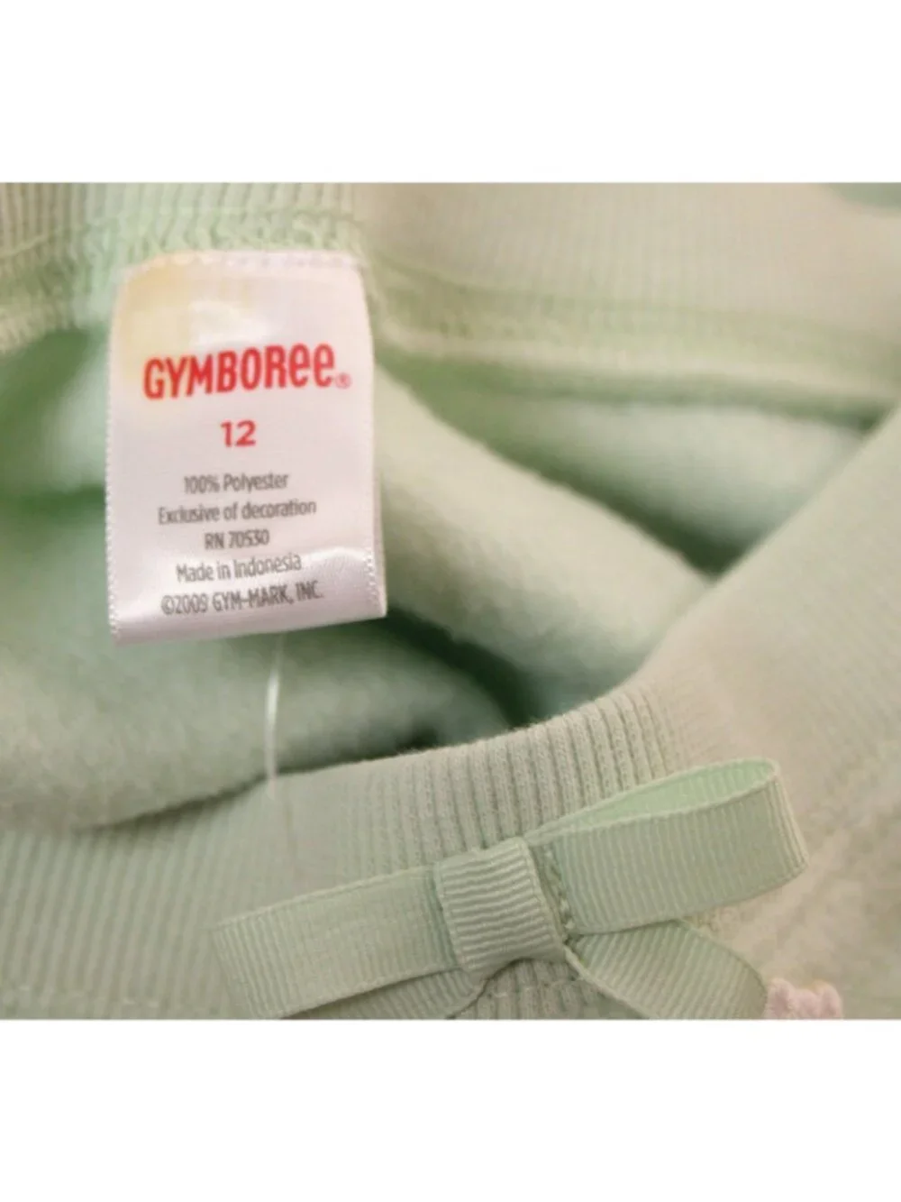 2009 Gymboree Winter Ballerina Pants sz 12 Mint Green Fleece Wide Leg Casual War